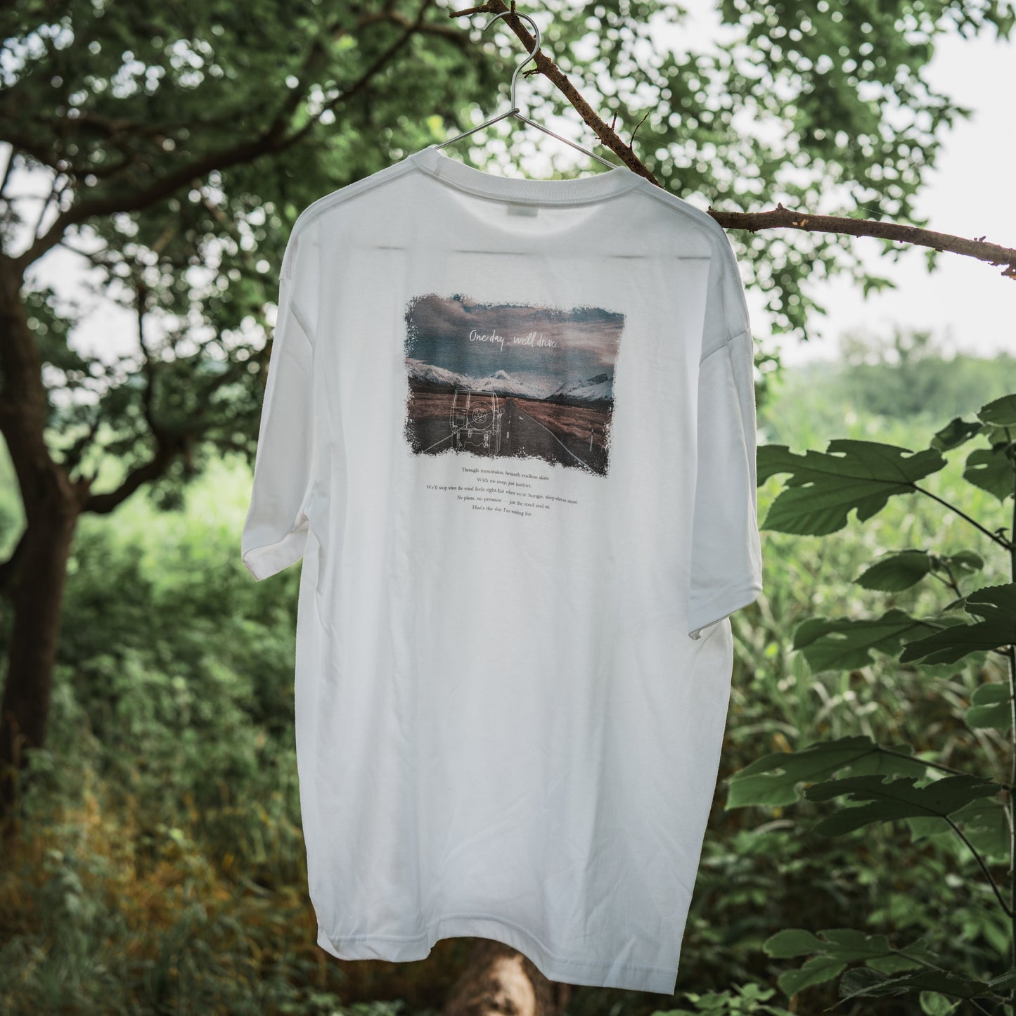 バックプリントTシャツ 6.2oz ホワイト