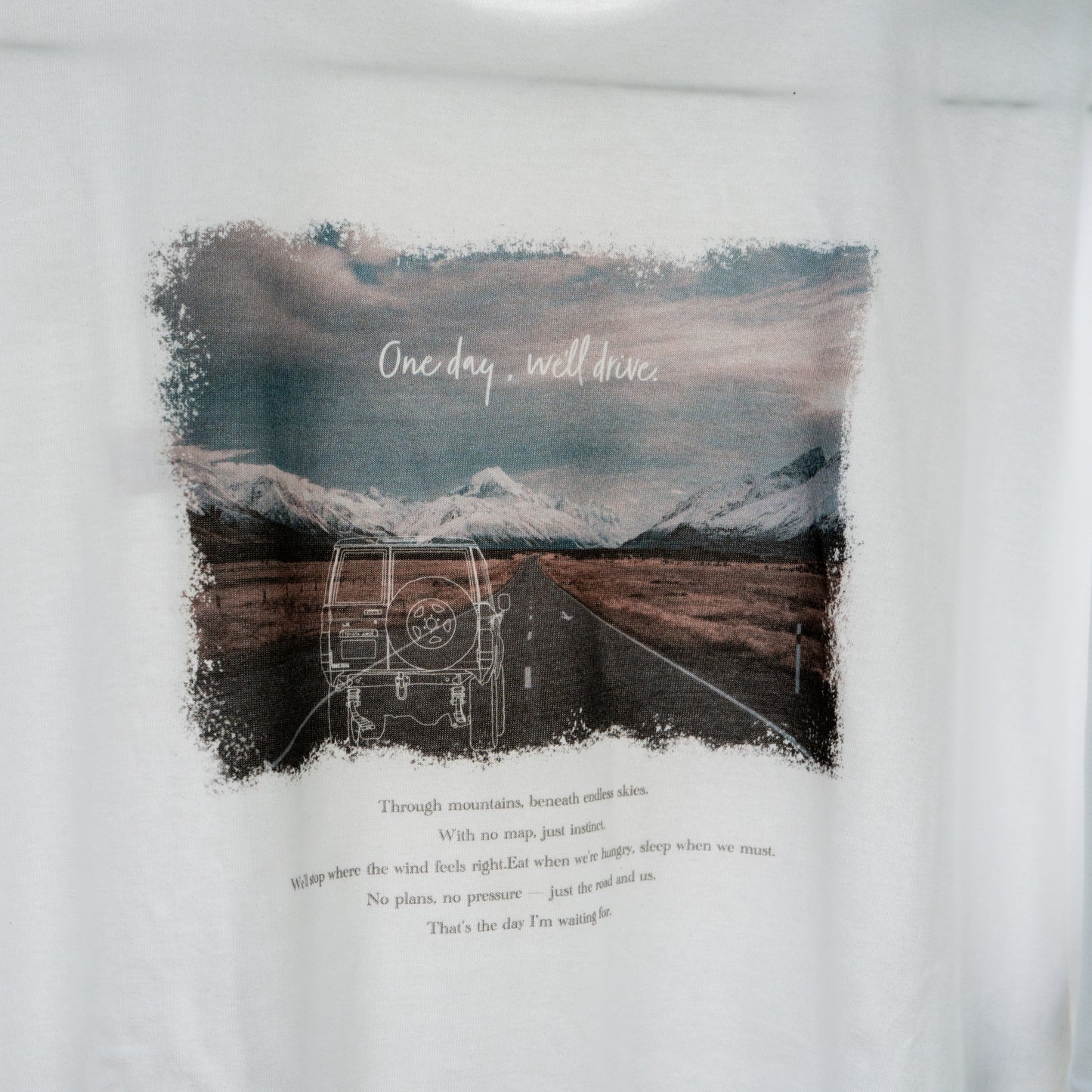 バックプリントTシャツ 6.2oz ホワイト
