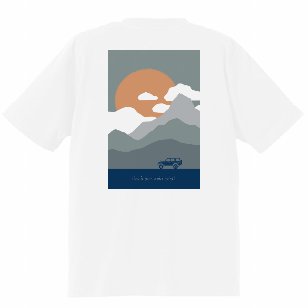半袖Tシャツ ホワイト 6.2oz バックプリント