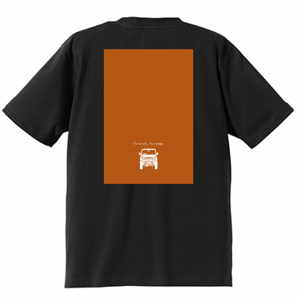 半袖Tシャツ.ブラック 6.2oz バックプリント