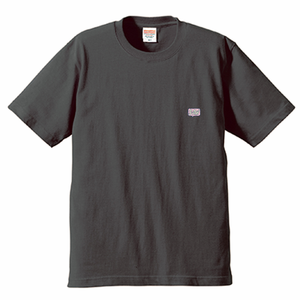 バックプリントTシャツ 6.2oz チャコールグレー