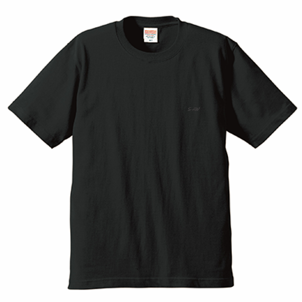 半袖Tシャツ.ブラック 6.2oz バックプリント