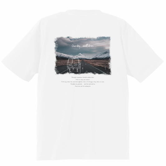 バックプリントTシャツ 6.2oz ホワイト