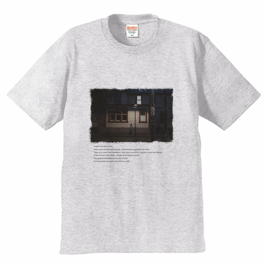 プリントTシャツ 6.2oz グレー