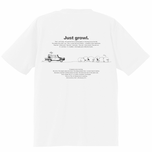 バックプリントTシャツ 6.2oz ホワイト