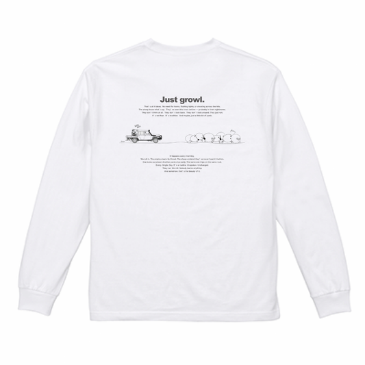 バックプリント ロングTシャツ 6.2oz ホワイト